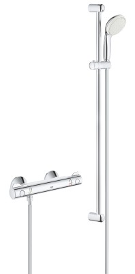 GROHE GROHTHERM 800 THERMOSTATISCHE DOUCHEMENGKRAAN MET DOUCHESET MET GLIJSTANG 90 cm CHROOM 34566 001