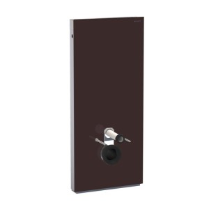 GEBERIT MONOLITH MODULE VOOR WANDTOILET H 114 cm FRONTGLAS KLEUR UMBRA KANTDELEN ALUMINIUM 131.031.SQ.5