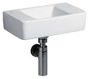 GEBERIT RENOVA PLAN HANDENWASSER 40 x 25 cm ZONDER KRAANGAT NOCH OVERLOOP WIT 272141000