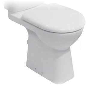 QUALISAN EUROLINE HIGH TOILETPOT VLOERMODEL VERHOOGD + 8 cm DIEPSPOEL AFVOER HORIZONTAAL WIT 8236160000001