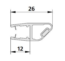 KERMI ATEA VERTICAAL MAGNEETPROFIEL 90° VOOR HOEKINSTAP RECHTS DEEL 2534097