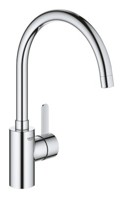 GROHE EUROSMART COSMOPOLITAN KEUKEN EENGREEPSMENGKRAAN MET DRAAIBARE HOGE BUISUITLOOP CHROOM 32843 002