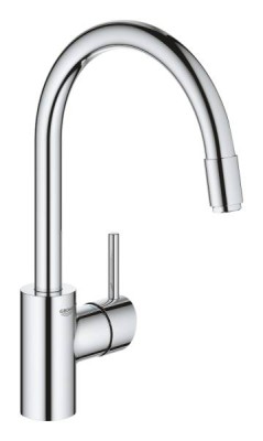 GROHE CONCETTO KEUKEN EENGREEPSMENGKRAAN MET UITTREKBARE MOUSSEUR CHROOM 32663 003