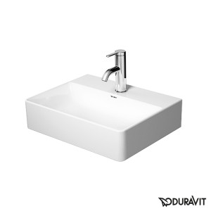 DURAVIT DURASQUARE HANDENWASSER 45 x 35 cm MET KRAANGAT EN ZONDER OVERLOOP WIT 0732450041